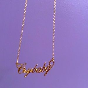 gold crybaby melanie martinez necklace